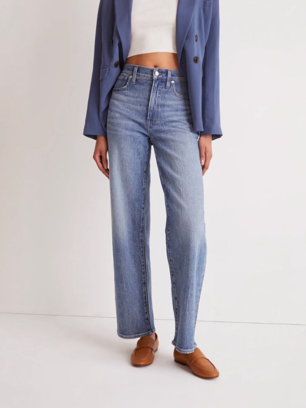 Madewell Perfect Vintage Wide Leg Jeans Heathcote Wash Size 27